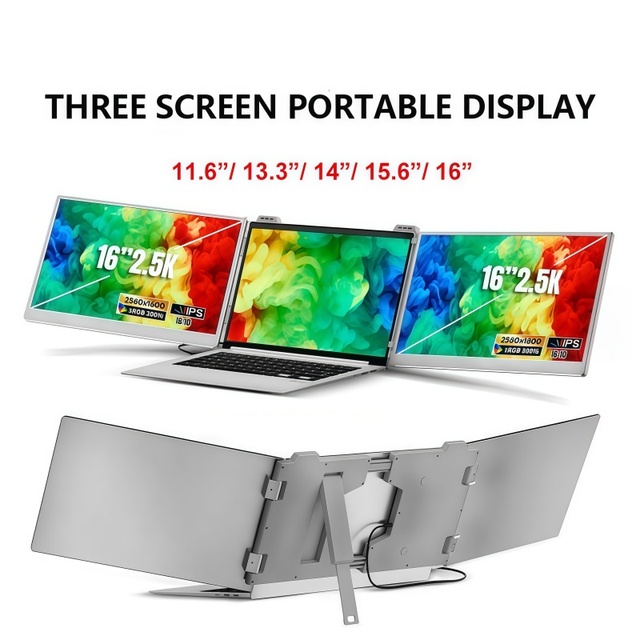 14 Inch 15.6 Inch Full HD IPS Portable Laptop Monitor Extender Multi-Screen Triple Screen Widescreen USB Type C for Business Use