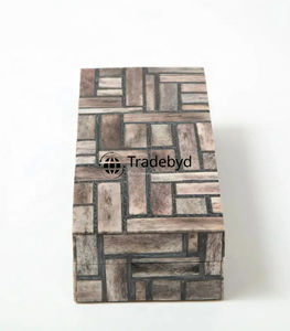 Caja de incrustaciones decorativas hechas a mano con hueso y nácar, almacenamiento de joyería elegante, pieza de regalo, decoración de acento tradicional Tradebyd - Product Image 3