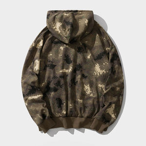 Vente en gros 100% coton pull à capuche personnalisé manteau d'hiver pour hommes impression bouffante motif solide Camouflage finition délavée en vrac - Product Image 2