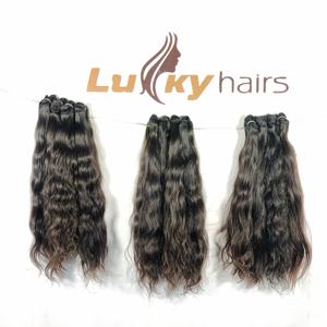 Cabello Humano Indio Virgen Crudo al Por Mayor a Precio Económico, Sin Procesar, Ondulado, con Cutícula Alineada, Doble Trama a Máquina, Negro - Product Image 5