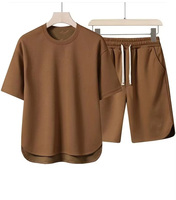 Ensemble de survêtement 2 pièces pour homme, été, respirant, 100% coton, t-shirt et short décontractés, style sportif, streetwear pour la gym, le fitness et la détente
