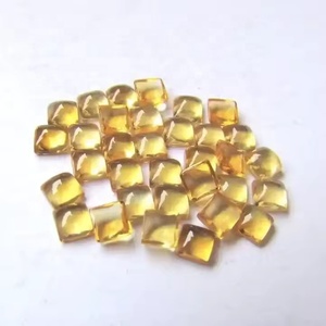 Excellente affaire prix 5mm naturel Citrine plat carré Cabochon poli pierres précieuses en vrac bijoux de vérifié fabricant indien - Product Image 3