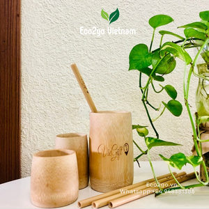 Tazas de bambú natural hechas a mano, respetuosas con el medio ambiente, tazas de café de bambú hechas a mano originales/tazas de bambú de Eco2go Vietnam - Product Image 1