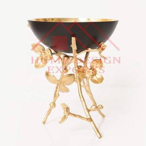 Selling Metal <b>Decorative</b> Serving Bowl for Wedding <b>Decor</b>/High Quality Metal Golden Flower Bowl for <b>Table</b> Centerpieces - Product Image 4