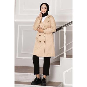 Gabardina de temporada de doble cuello Stone - Product Image 1