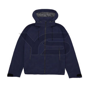 แจ็กเก็ตมีฮู้ดสำหรับผู้ชายแจ็กเก็ตมีฮู้ดย้อมสีตัวหนังสือมีซิปแบบลำลองสำหรับฤดูหนาวกันน้ำได้ดีเยี่ยม - Product Image 1