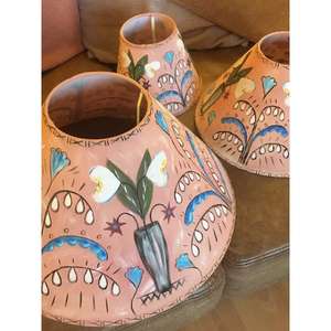 ตะเกียงโลหะทองเหลืองคู่ไฟตกแต่งทำด้วยมือของชาวโมร็อกโกไฟ LED ของ Etsy Shopify จาก USA - Product Image 1