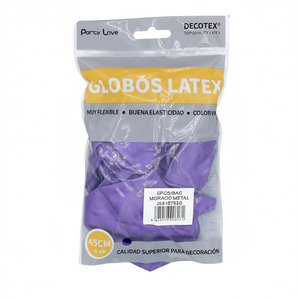 Palloncini in Lattice Decotex 45Cm Viola Metallizzato Confezione da 6 Pezzi per Decorazioni Festa - Product Image 2