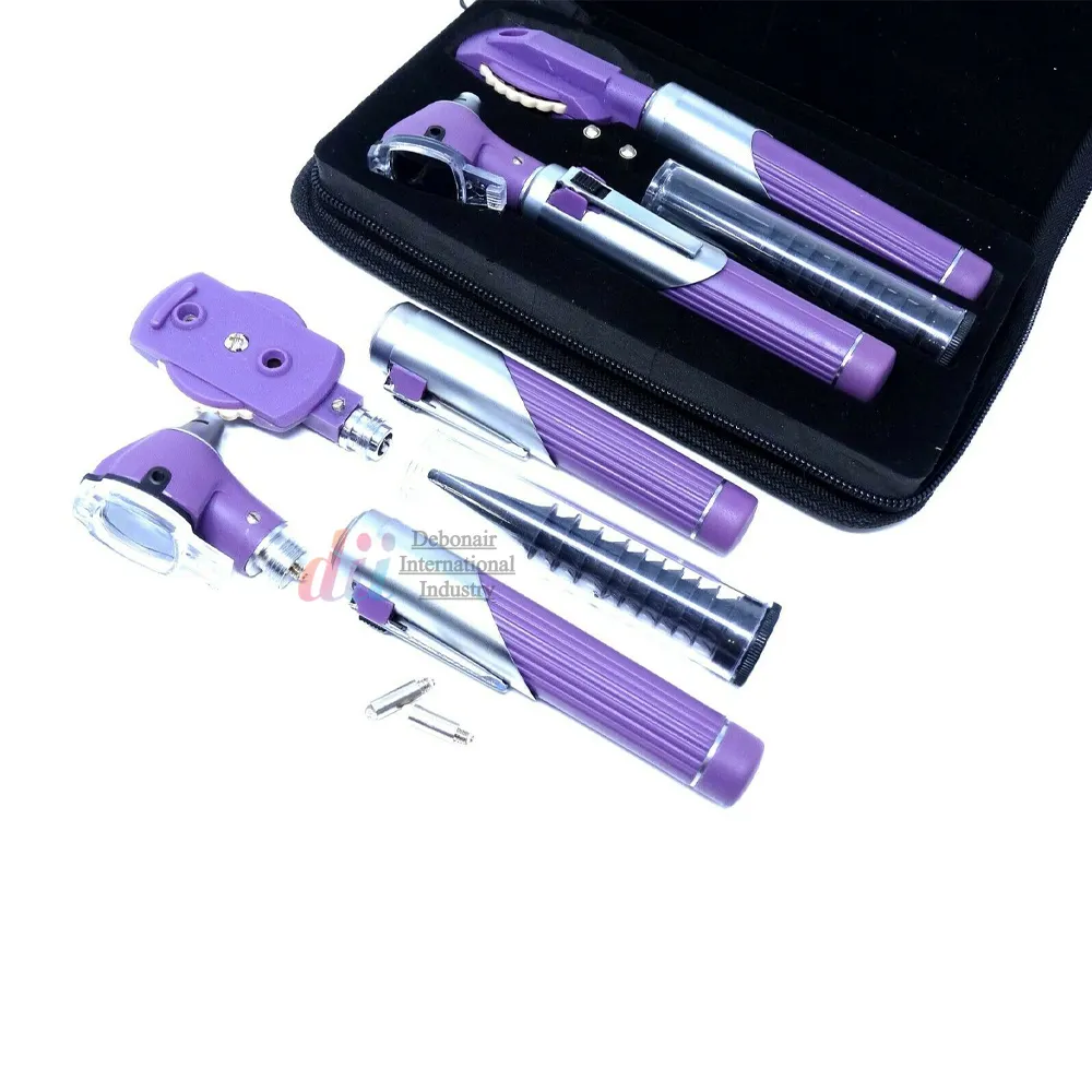 Fiber Optic Otoscope Examination LED Otoscope Set Medical Device ENT Ear Ophthalmoscope Otoscope Diagnostic Set Surgical Tools