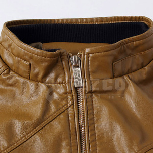 Chaqueta de Cuero para Hombre, Invierno, Cuello Alto, Logotipo Frontal, Impermeable, Transpirable, Piel de Vaca, Cómoda, MOQ Bajo, Alta Calidad - Product Image 3