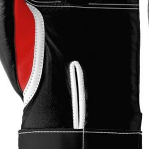 ถุงมือชกมวยหนังแท้สีดำแดงแบบมืออาชีพ พร้อมสายรัดข้อมือแบบเวลโคร สำหรับฝึกซ้อมและต่อยมวย สำหรับผู้ชายและผู้หญิง - Product Image 6