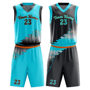 Ensemble d'uniformes de basket-ball réversibles personnalisés, maillot de basket-ball personnalisé, obtenez votre propre uniforme de basket-ball pour jeunes/adultes - Product Image 1