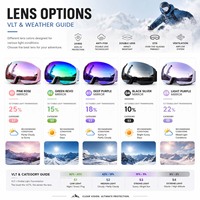 Lunettes de ski et de snowboard professionnelles personnalisées avec logo imprimé, anti-buée, monture en TPU, protection UV400, lunettes de sport réglables