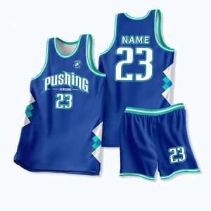 Ensemble de shorts de basket-ball réversible sur mesure, taille plus, pour hommes, logo d'équipe, impression numérique, 100% polyester, uniforme de sport - Product Image 3