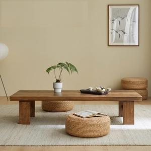 Table basse avec tiroir de rangement et étagère en bois de forme rectangulaire Utilisation solide Mobilier de bureau bien meublé - Product Image 6