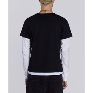 Custom High Quality Heavy Cotton 2 in 1 Double Layered Long Sleeve Blank Thermal T Shirt - Product Image 5