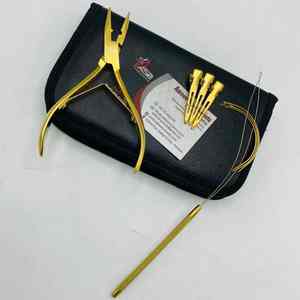 Wholesale Microlink <b>Plier</b> <b>Set</b> High Quality Gold Plated Stainless Steel Waterproof Commercial Use Hair Extension Tools Kit - Product Image 6