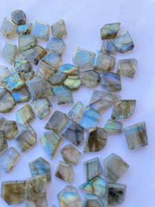 Flashy Labradorite Slice Slice Table Cut Gemstone Flashy Labradorite Slice 13 Piece for Jewellery Making Handmade Gemstone - Product Image 6