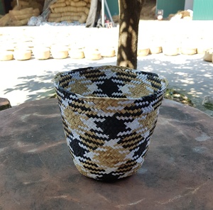 High quality colorful seagrass <b>belly</b> <b>basket</b> new design <b>basket</b> for home storage & organization and wedding decorationfrom Vietnam - Product Image 5