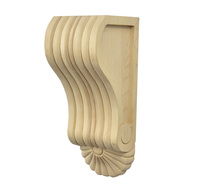 Corbeaux en bois de style moderne du milieu du siècle - Décoration de bâtiment durable et écologique pour villa, appartement, décoration d'angle - Facile à installer