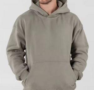 Fabricantes de ropa de calle con logotipo personalizado 500gsm Drop Shoulder Heavyweight Blank Oversized Cotton Fleece Hoodie para mujeres - Product Image 3