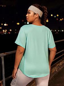 Nouveau T-shirt en polyester décontracté à col rond et demi-manches pour femmes à la mode Design personnalisé pour les filles - Product Image 2