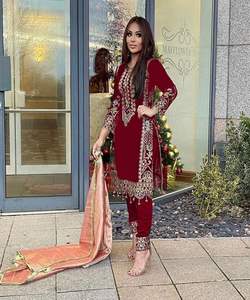 เครื่องแต่งกายคาเมซซาลวาร์อินเดียสุดชิคพร้อมดีไซน์เสื้อผ้าเย็บหรูหราสำหรับผู้หญิงเสื้อผ้าแนวอีสดทันสมัยและทันสมัย - Product Image 6