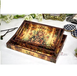 Fabriqué à la main élégant plateau rond en porcelaine écologique minimaliste décor à la maison couleur émail décontracté service lave-vaisselle sûr fête - Product Image 1