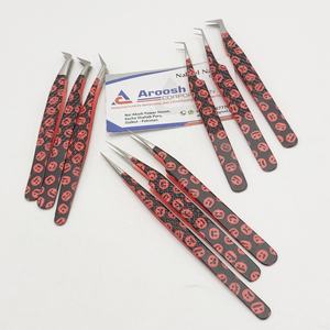 แหนบสแตนเลสสีทองติดเพชรสำหรับต่อขนตาโลโก้ออกแบบได้ตามต้องการ - Product Image 6