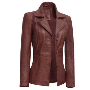 Blazers de viscosa/poliéster para mujer con logotipo personalizado de peso ligero, un solo botón, largo, cómodo, nueva moda, tarifa razonable Premium - Product Image 2