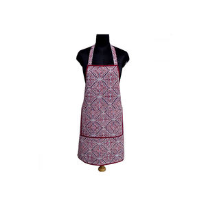 Indian Block-Printed Reusable 100% Cotton Bib Sleeveless <b>Kitchen</b> <b>Apron</b> Eco-friendly & Durable 83 Cms - Product Image 5