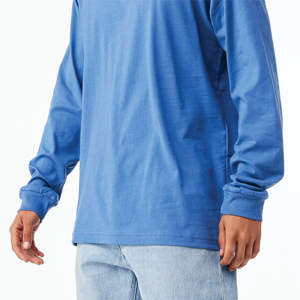 Camiseta de manga larga unisex Heather CVC-Columbia Blue, 52% Airlume Cotton 48% Poly, 4,2 oz - Product Image 5