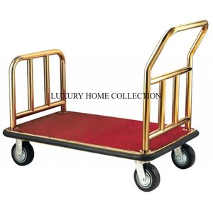 Portaequipajes de metal marrón resistente de estilo industrial con patas reforzadas para un uso duradero en hoteles y casas de huéspedes - Product Image 6