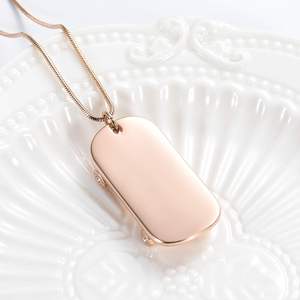 Urna de cremación de acero inoxidable de oro rosa, joyería para cenizas, gorra de béisbol, collar de urna para cenizas de seres queridos, regalo, mujeres, hombres, tamaño personalizado - Product Image 3