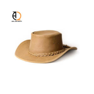 Chapeau de cowboy western en cuir véritable WV016 100% cuir de vache - Product Image 1