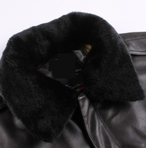 Veste en cuir à manches longues personnalisée OEM pour support pour hommes Vestes en cuir décontractées Hiver pour vestes pour hommes Patch de fermeture à glissière personnalisé - Product Image 4