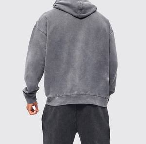 Pulls à capuche de qualité supérieure pour hommes, confortables et réglables, de couleur unie, taille normale, en coton biologique - Product Image 3