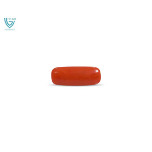 พลอยปะการังสีแดงขัดเงา 7.51 กะรัต สีขาว สูง 8 มม. - Product Image 1