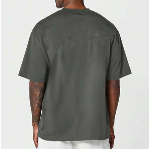 เสื้อยืดผู้ชายระบายอากาศได้ดีคอกลมผ้าคอตตอนสีทึบคอกลมผ้า100% คลาสสิก - Product Image 3