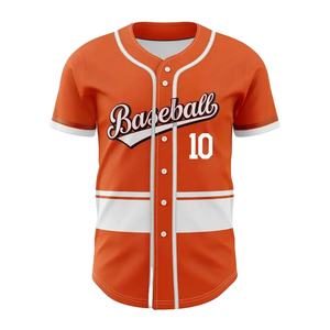 OEM Service Design Hombres Nueva moda 100% Poliéster Béisbol Jersey Venta al por mayor Color naranja Fútbol Equipo Camisetas Ropa deportiva - Product Image 1