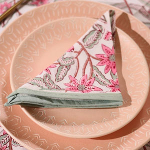 Vente en gros de serviettes de table 100% coton réutilisables écologiques Boho, lot de nappes écologiques pour la cuisine et les repas de mariage - Product Image 1
