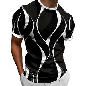 T-shirt pour hommes incurvé Radiance graphique 3D imprimé T-shirts décontracté ample à manches courtes T-shirts surdimensionnés hommes vêtements hauts en plein air nouveau - Product Image 1