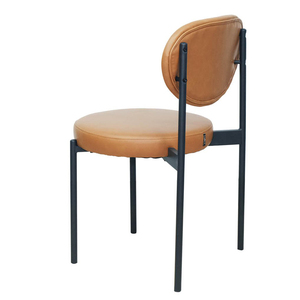 เก้าอี้ร้านอาหารสไตล์มินิมอล Verpan GAKJC-430 หุ้มหนังพร้อมขาเหล็ก - Product Image 4