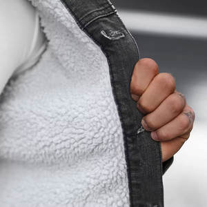 แจ็กเก็ตยีนส์ซับในสำหรับผู้ชายแจ็กเก็ตฤดูหนาวผ้าเดนิมสไตล์สตรีทชั้นสูงสินค้ามาใหม่ - Product Image 6