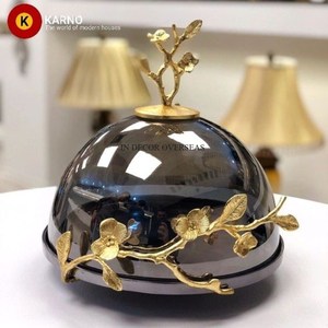 Support de gâteau en bois d'acacia de haute qualité avec couverture de support de gâteau en verre transparent - Product Image 2