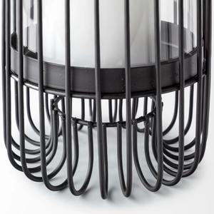 Grande lanterne cylindrique industrielle en fer avec design ajouré pour une utilisation intérieure et extérieure - Product Image 2