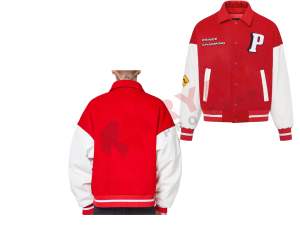 Veste d'université à manches en cuir de laine pour hommes uniforme d'usine corps en laine personnalisé de haute qualité - Product Image 6