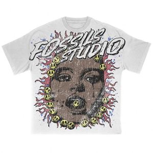 Camisetas gráficas vintage de algodón 100% para hombre, 260 Gsm, pantalla de seda pesada y estampado DTG de punto, ajuste Extragrande - Product Image 3