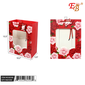 Sacchetto regalo con finestra aperta 10.2 \ "X6 \" X13.3 \ "144 pz/CS forniture per san valentino - Product Image 1