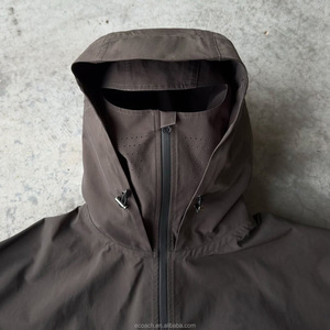 Custom Design Logo Windproof Waterproof Nylon Zip up <strong>Jacket</strong> for <strong>Men</strong> <strong>Pullover</strong> Coat Outdoor Nylon Windbreaker Mask Ninja <strong>Jackets</strong> - Product Image 3